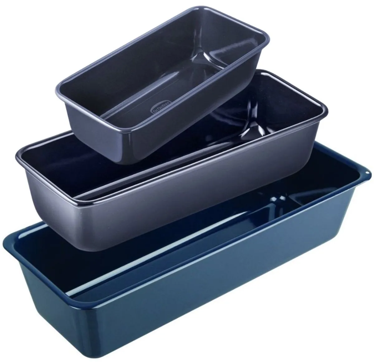 Set van 3 cakevormen van 25 cm 30 cm 35 cm Dr. Oetker Back Liebe van Dr. Oetker in Blauw – productfoto