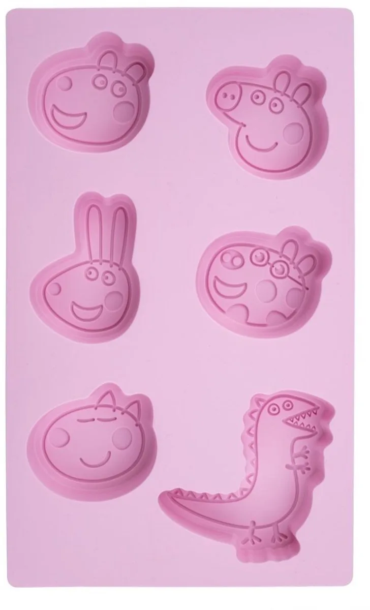Siliconen Mini Bakvorm Peppa Pig & Vrienden från Dr. Oetker i Rosa – produktbild