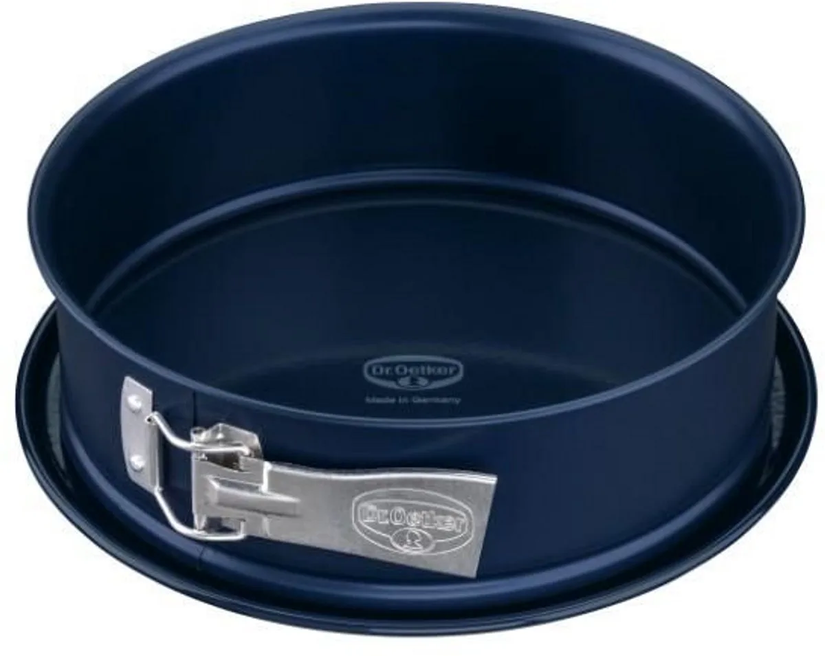 Küchenhelfer Springform Springform mit Emaille-Servierboden und Antihaft-Ring von Dr. Oetker in Blau – Produktfoto