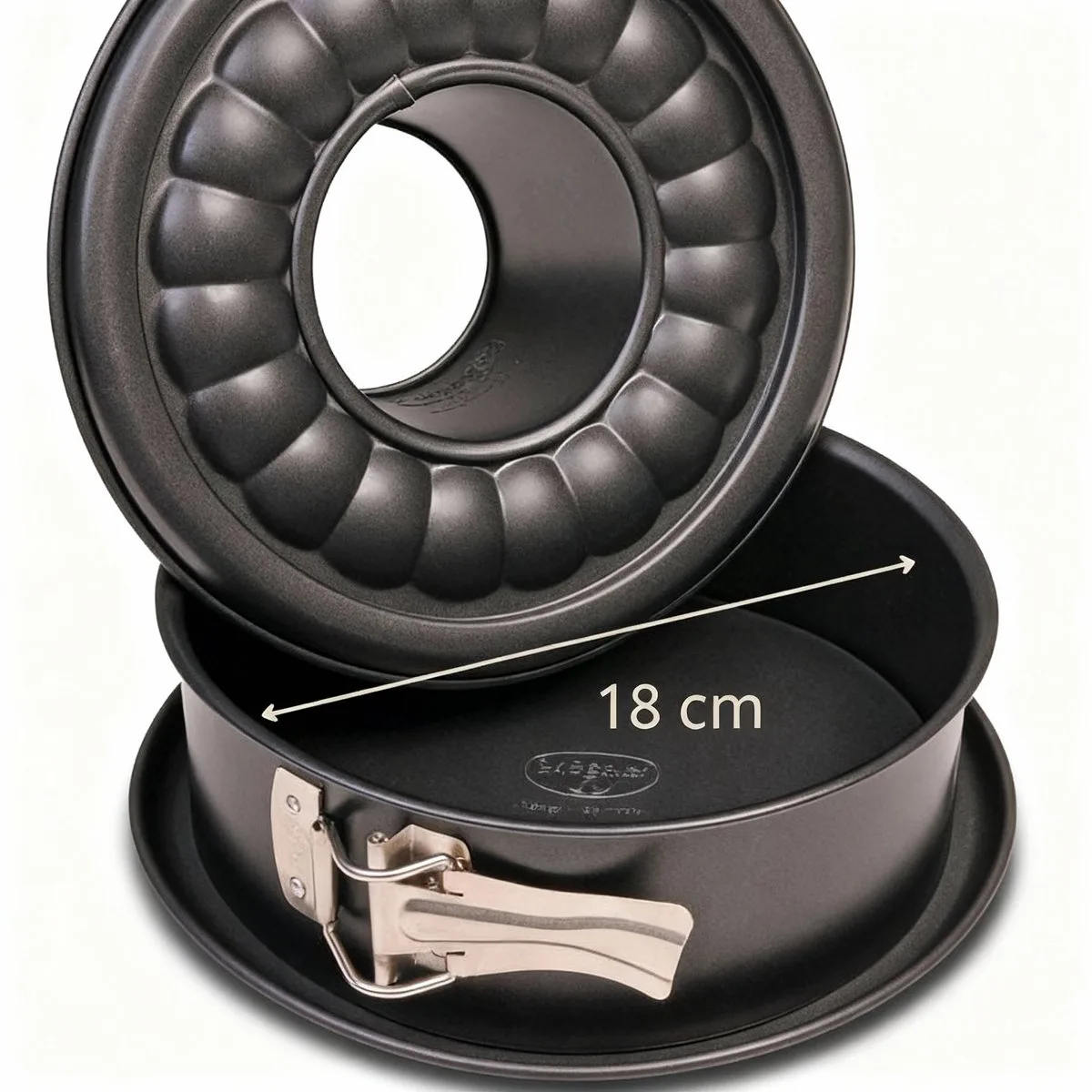 Springvorm en savarin met scharnier staal 18 cm Dr. Oetker Tradition de Dr. Oetker en Noir – photo produit