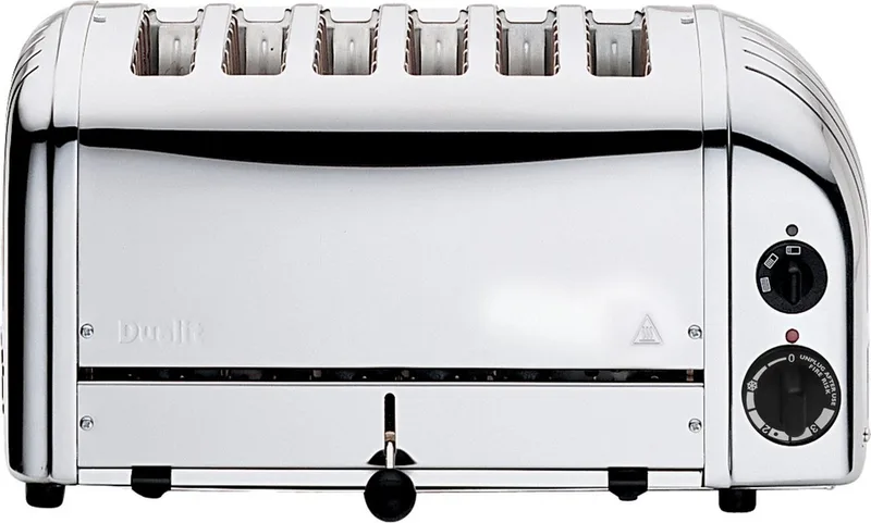 Vario NewGen Broodrooster 6 Extra brede Sleuven von Dualit in Zilvergrijs – Produktfoto