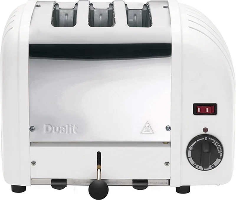 Vario NewGen Broodrooster Wit - 3 Extra brede Sleuven 28mm - Ontdooistand | ProHeat® Technologie de Dualit en Wit – 3 Sleuven – photo produit