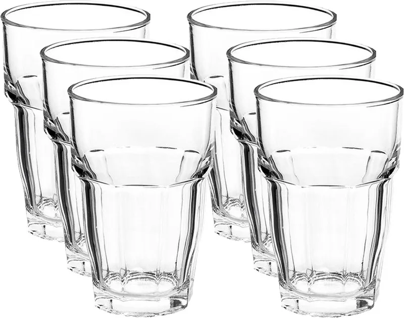 Bormioli Rocco Longdrinkglazen Rock Bar - 18x stuks - glas - 370 ml - drinkglazen/waterglazen van Duralex in Transparant – productfoto