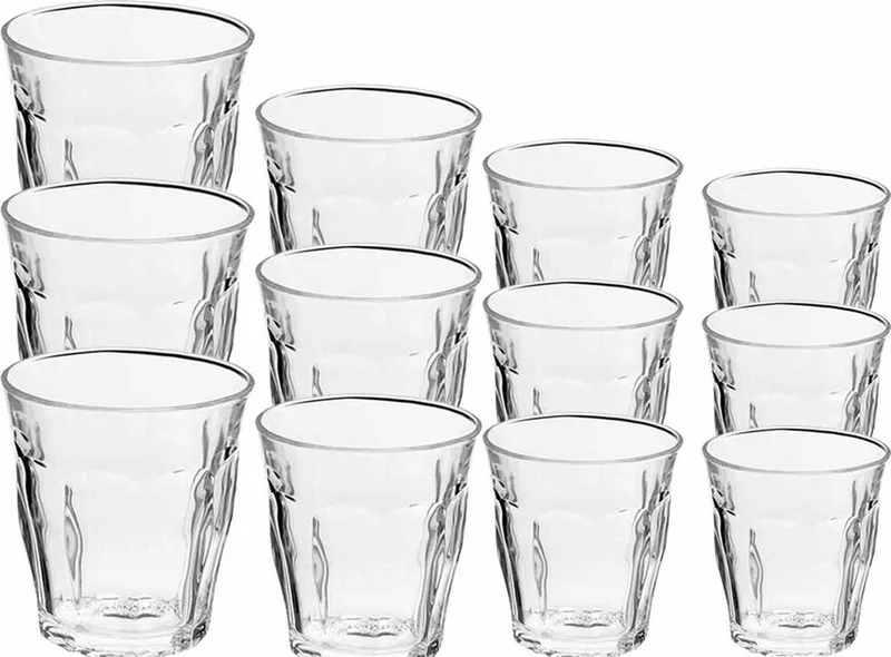 Drinkglazen - 24-delig - 160 en 310 ml - koffie/ theeglazen - waterglas by Duralex in Transparent – product photo