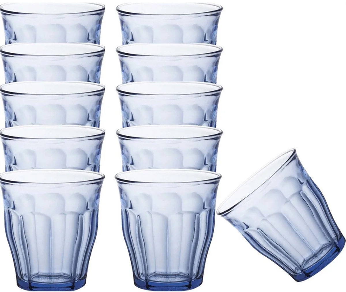 Drinkglazen Picardie - 12x stuks - glas - 250 ML - Koffie/thee/fris - hardglas - waterglazen van Duralex in Blauw – productfoto