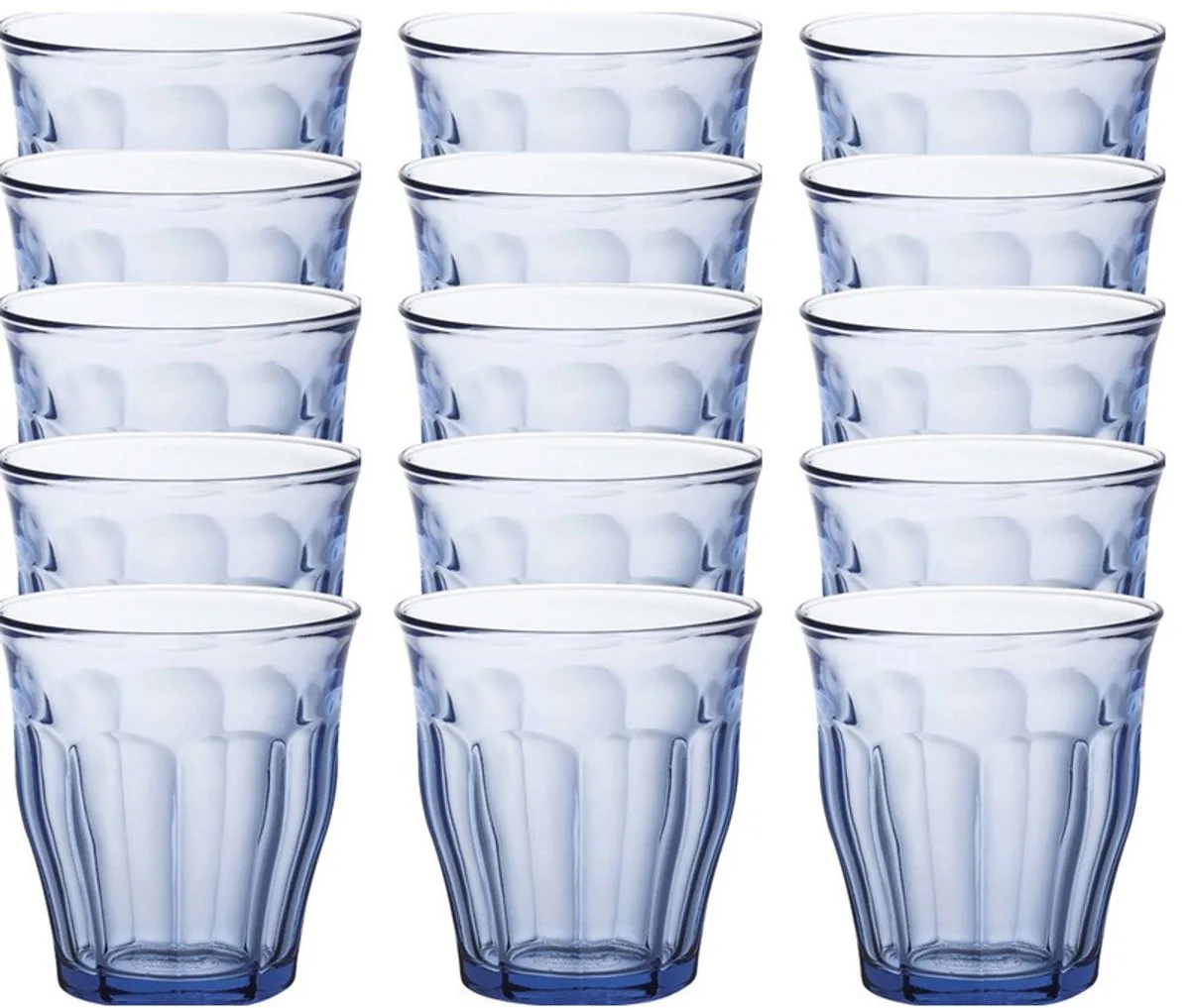 Drinkglazen Picardie - 24x stuks - glas - 250 ML - Koffie/thee/fris - hardglas - waterglazen de Duralex en Bleu – photo produit