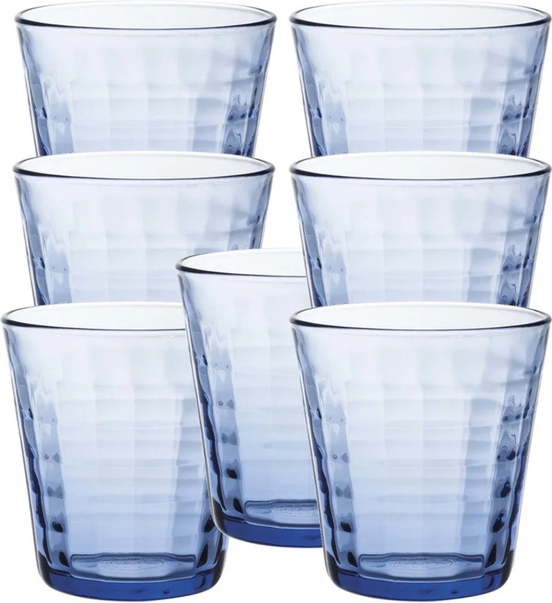 Drinkglazen Prisme - 20x stuks - transparant - 275 cm - drinkglas - Koffie/thee/water glazen by Duralex in Blue – product photo