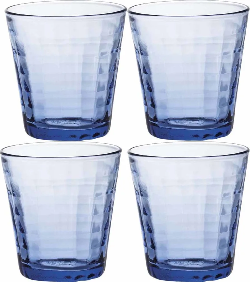 Drinkglazen Prisme - 4x stuks - 220 ml - waterglazen fra Duralex i Blå – produktbillede