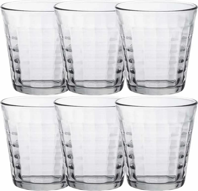 Drinkglazen Prisme - 6x stuks - glas - 275 ml - Waterglazen - Koffieglazen - Theeglazen von Duralex in Transparent – Produktfoto