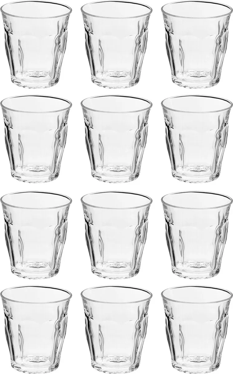 Drinkglazen/waterglazen Picardie - 12x stuks - helder glas - 200 ML - Koffie/thee/fris by Duralex in Transparent – product photo