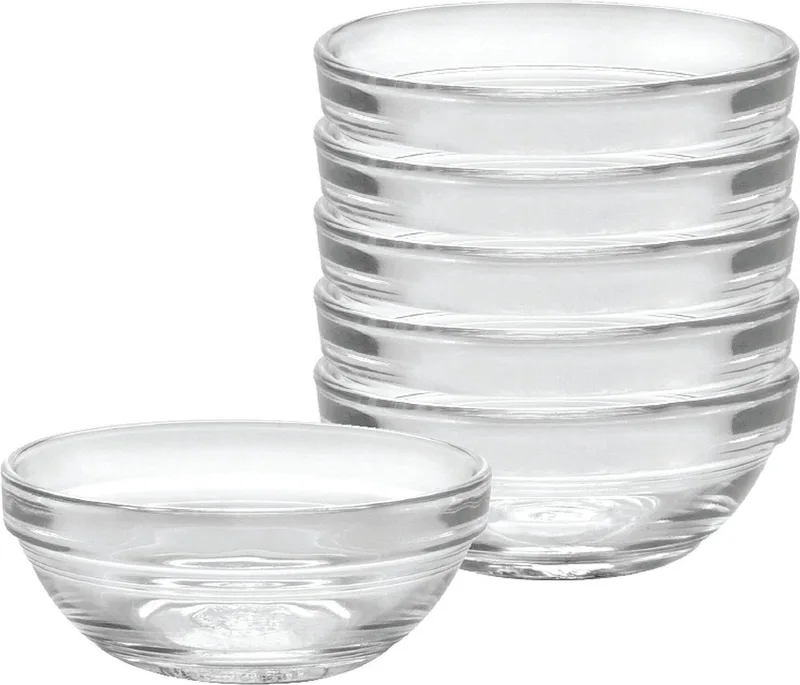 DURALEX 6 stapelbare kommetjes 9 cm Ø - 3.5 cm hoogte Lys by Duralex in Transparent – product photo