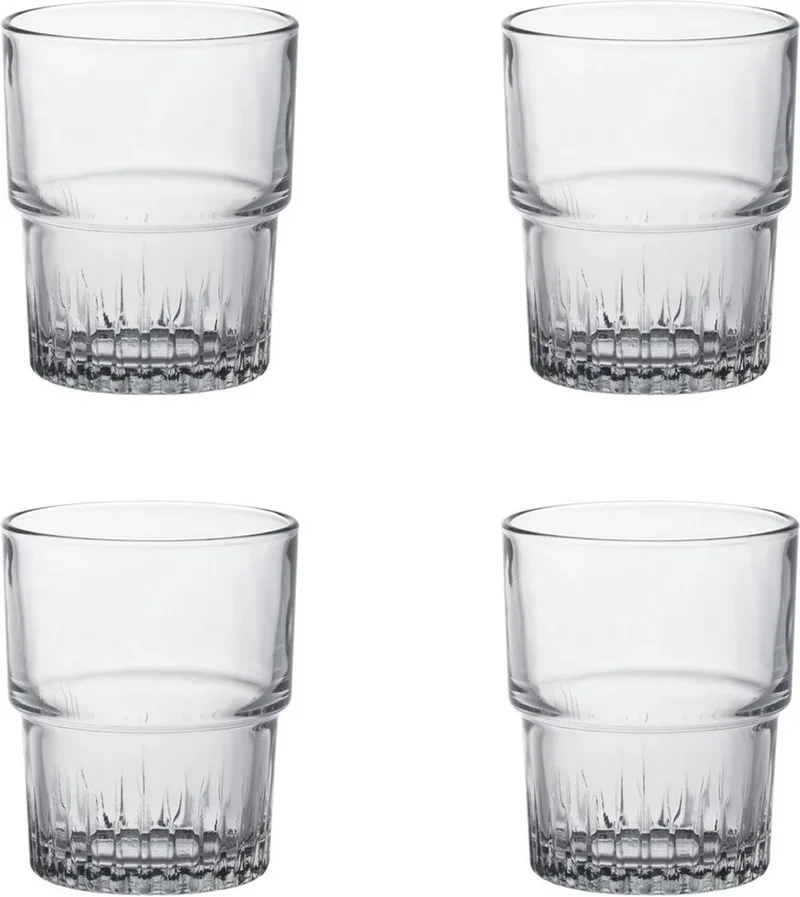 Empilable Waterglas 20 cl - Gehard glas - 4 stuks de Duralex en Transparent – photo produit
