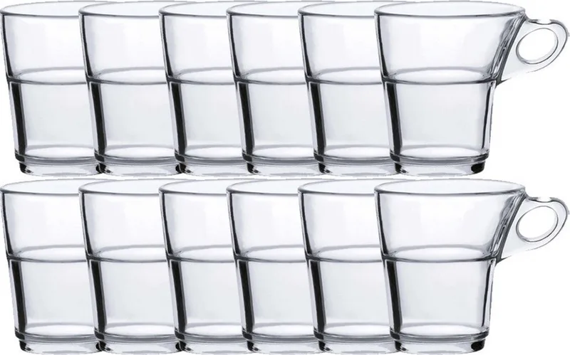 Espresso glazen Caprice - 12x stuks - 90 ml - Koffie/espresso kopjes van glas by Duralex in Transparent – product photo