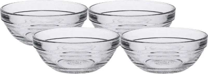 Kleine sausschaaltjes rond - glas - 18x stuks - D9x4 cm - Schaaltjes en kommetjes - 125 ml by Duralex in Helder transparant – product photo