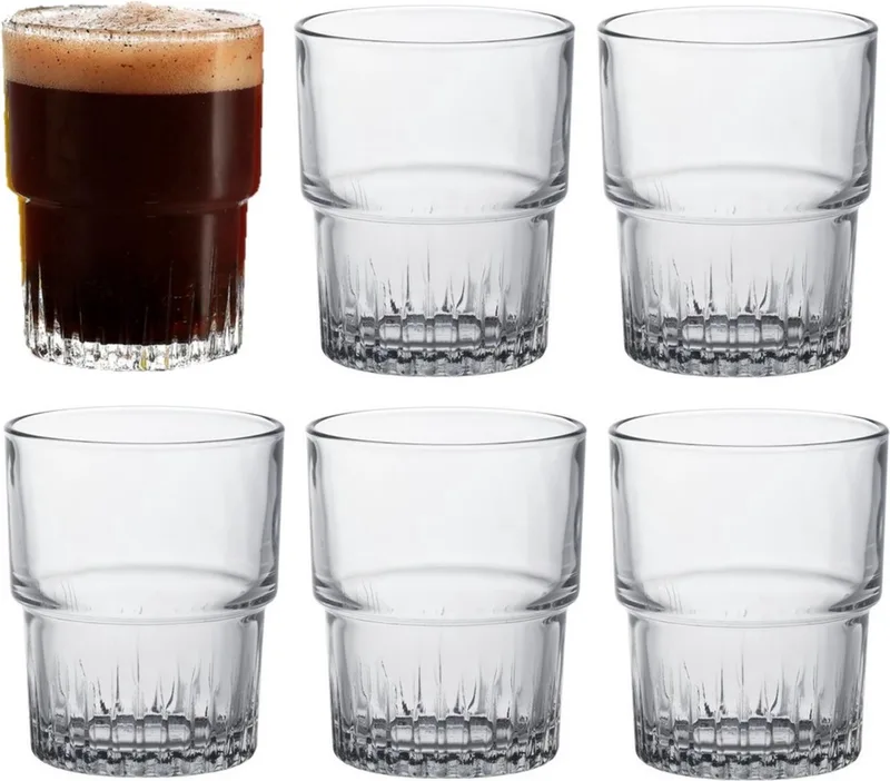 koffie/espresso glazen Empilable - 12x stuks - 160 ml - Drinkglazen de Duralex en Transparent – photo produit