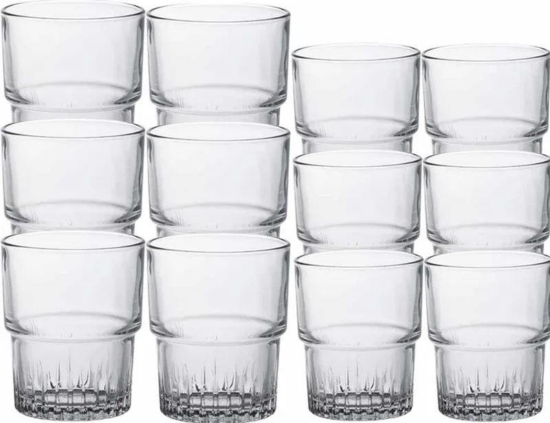 Koffie/espresso glazen Empilable set 160/200 ml - 12-delig - Whiskey glazen van glas by Duralex in Transparent – product photo