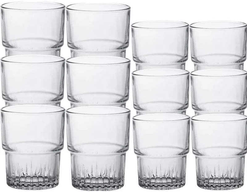 Koffie/espresso glazen Empilable set 160/200 ml - 24-delig - Whiskey glazen van glas von Duralex in Transparent – Produktfoto