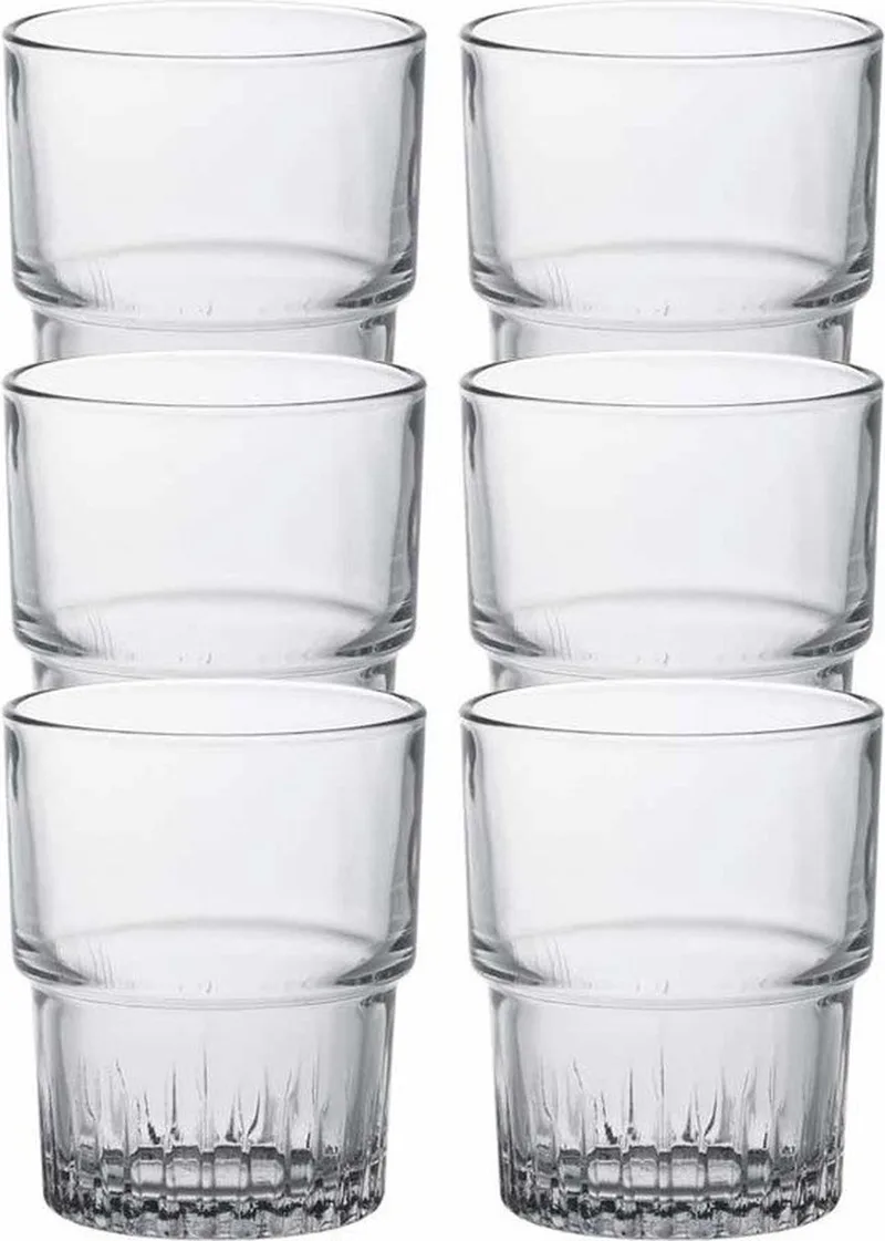 Koffie glazen Empilable - 6x stuks - 200 ml - Whiskey/Drink glazen - glas - espresso de Duralex en Transparent – photo produit