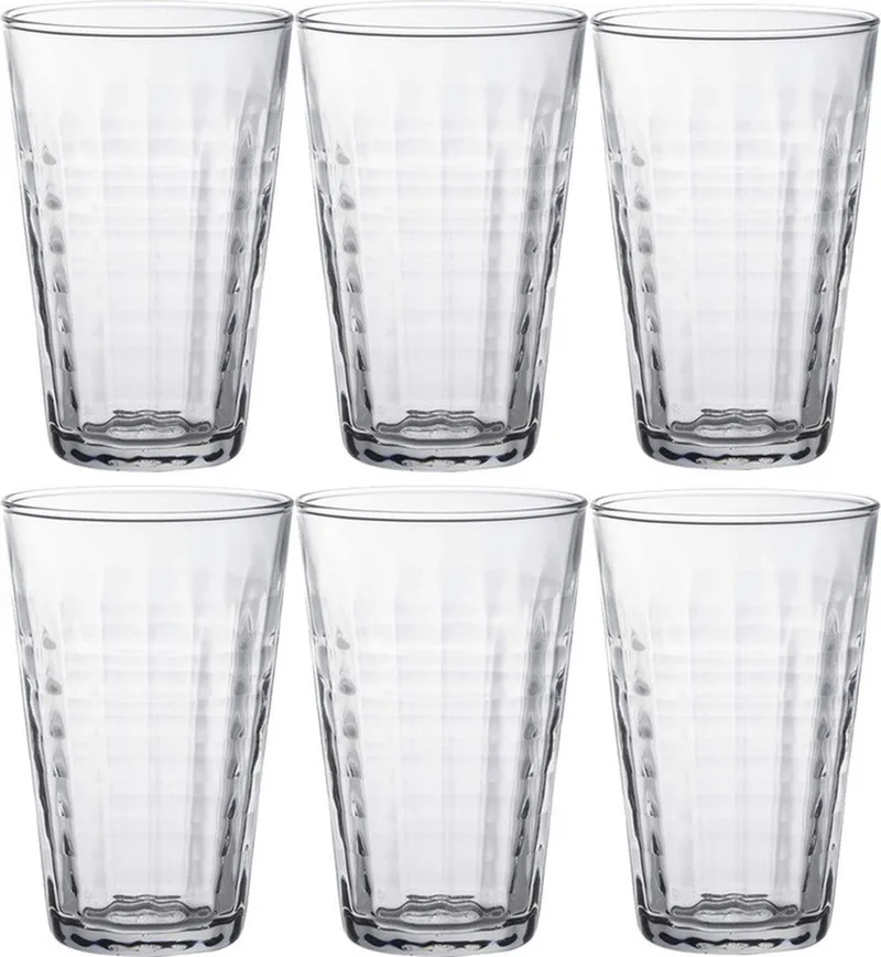 Longdrinkglazen Prisme - 6x stuks - glas - 330 ml - Koffie/frisdrank glazen by Duralex in Transparent – product photo