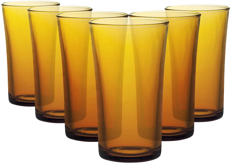 Lys Highball Glazen - 28 cl - Gehard Glas - Set van 6 - Waterglazen / Frisdrankglazen by Duralex in Amber – product photo