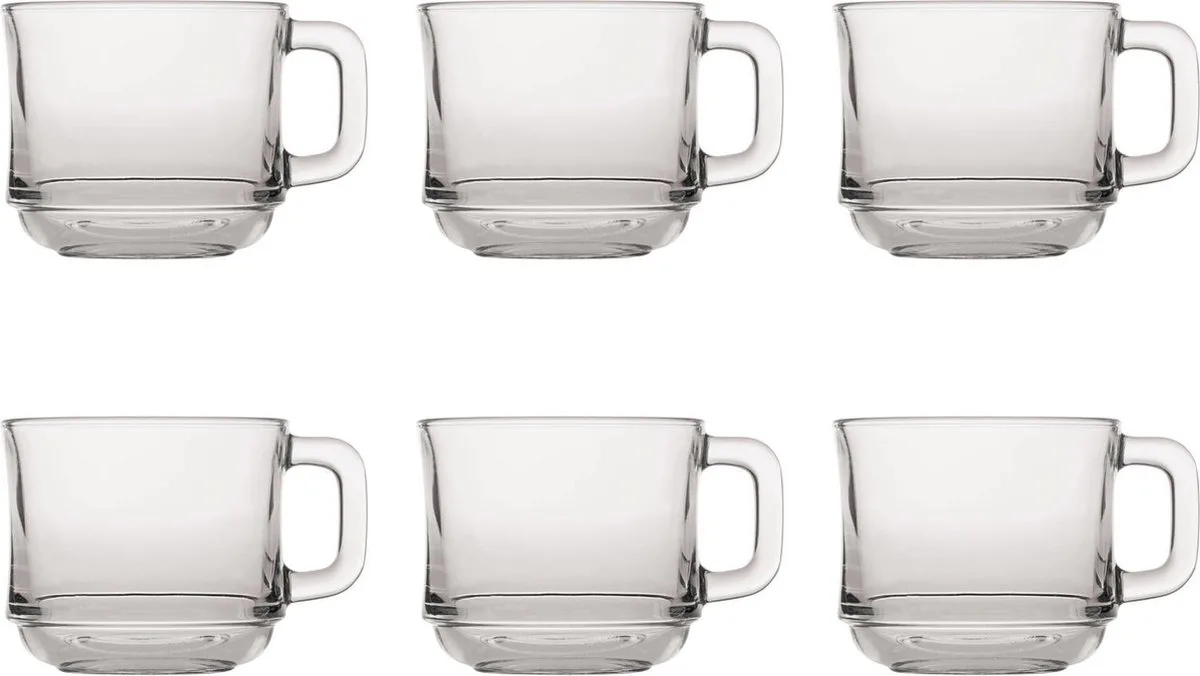 Lys Koffie-/ Theeglas - 22 cl - 6 stuks de Duralex en Transparent – photo produit