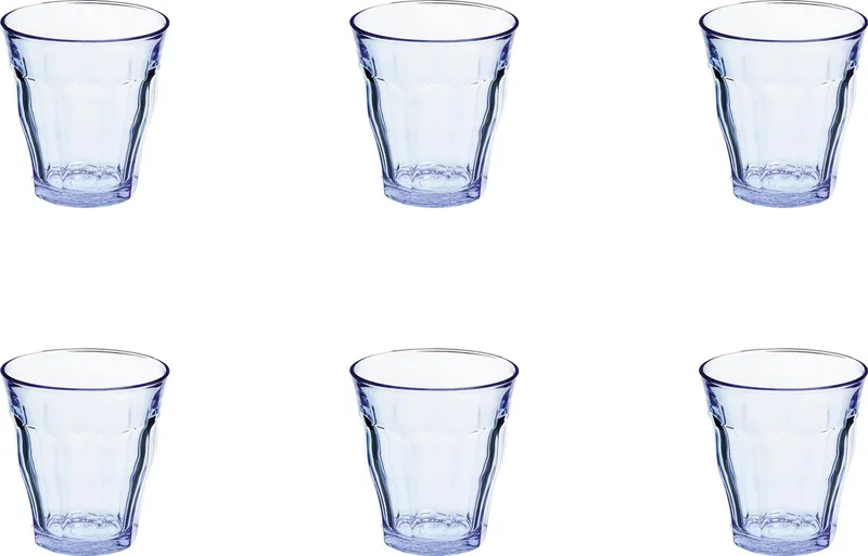 Picardie Waterglas 22 cl - 8,4cm - 6 stuks - Glas de Duralex en Bleu – photo produit