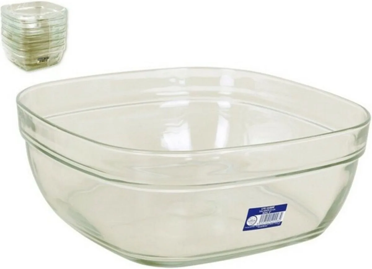 Saladekom Duralex Lys Vierkant Stapelbaar (23 x 23 x 9 cm) (3 L) de Duralex – photo produit