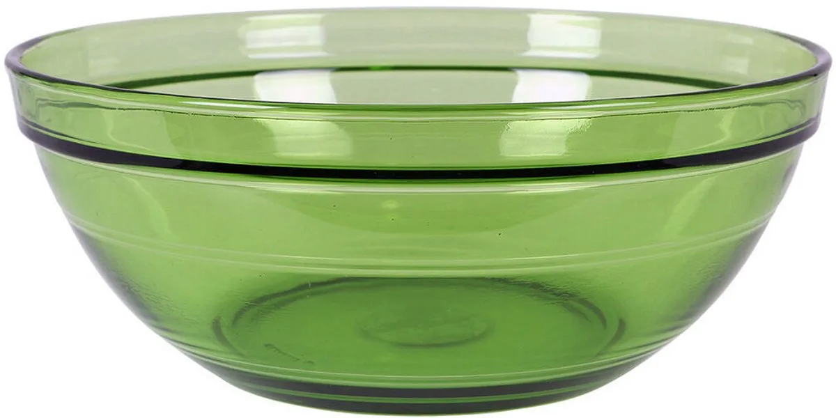 Saladekom Lys 1,6 L (ø 20,5 x 8,2 cm) van Duralex in Groen – productfoto