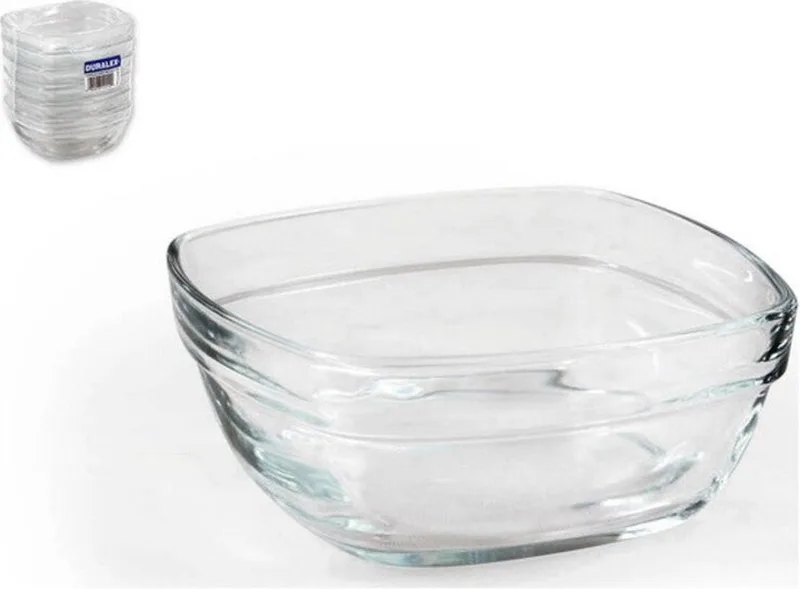 Schaal Carre 11cm 6 stuks de Duralex en Transparent – photo produit
