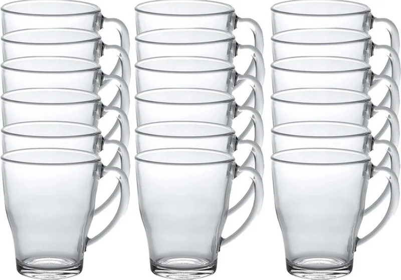 Theeglazen/koffieglazen Cosy - 24x stuks - glas - 350 ml - met handvat by Duralex in Transparent – product photo