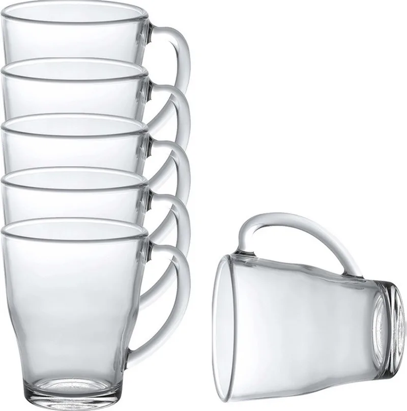 Theeglazen/koffieglazen Cosy - 6x stuks - glas - 350 ml - met handvat by Duralex in Transparent – product photo