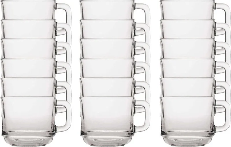 Theeglazen Lys - 24x stuks - glas - 220 ml - met oor von Duralex in Transparent – Produktfoto