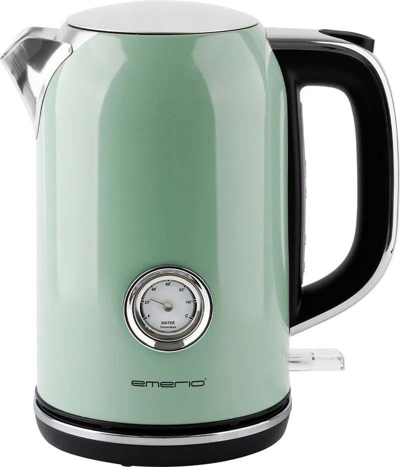 Retro Waterkoker - 1.7 Liter - 360° draaibaar - Verborgen verwarmingselement - 2200W - WK-133282 by Emerio in Green – product photo