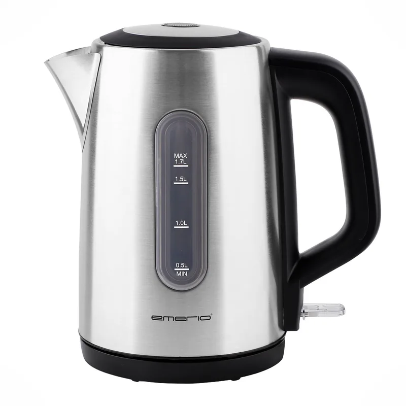 Waterkoker 3000W - 1.7L - Water niveau indicator - Verborgen verwarmingselement - Automatische uitschakeling - 360 graden snoerloos design - WK-133040 de Emerio en Rvs – photo produit