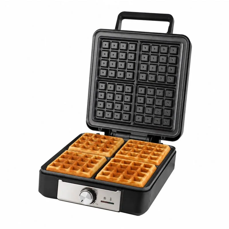 WM-132235, Belgische wafelijzer, 4 wafels, zwart by Emerio – product photo