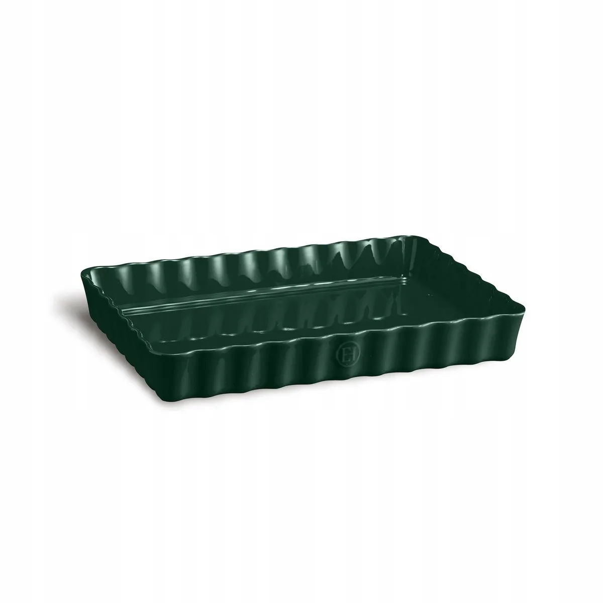 Diepe Keramieken Taartvorm 24x34cm Ceder/Groen de Emile Henry – photo produit