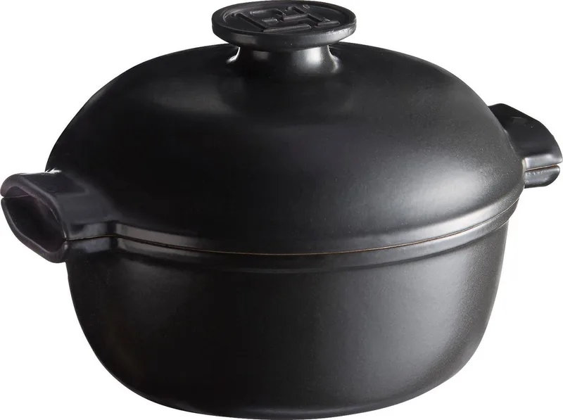 Kookpan klein Delight - 2.0Ltr - Slate by Emile Henry in Black – product photo