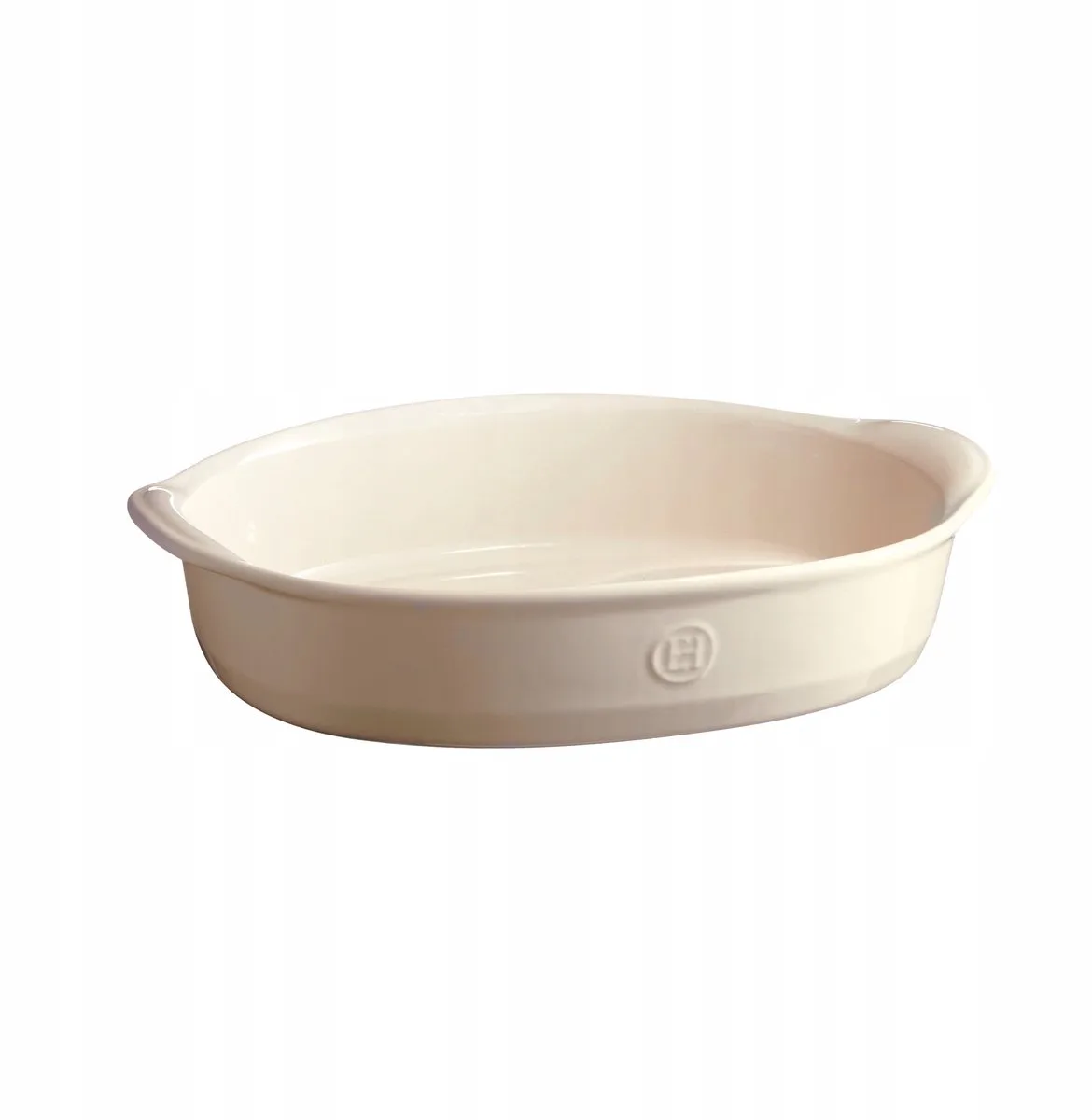 Ovale keramische ovenschaal 2,3L van Emile Henry in Crème – productfoto