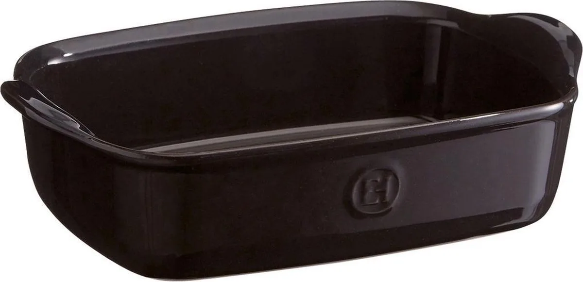 Ovenschaal Fusain - 22 x 14 cm / 700 ml van Emile Henry in Zwart – productfoto
