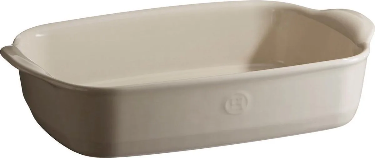 Ovenschaal - Lasagne- en Gratinschaal - Oven Dish - Aardewerk, Argile - Vaatwasser- en Vriezerbestendig - 29 x 19 cm / 1.6 L van Emile Henry in Grijs – productfoto