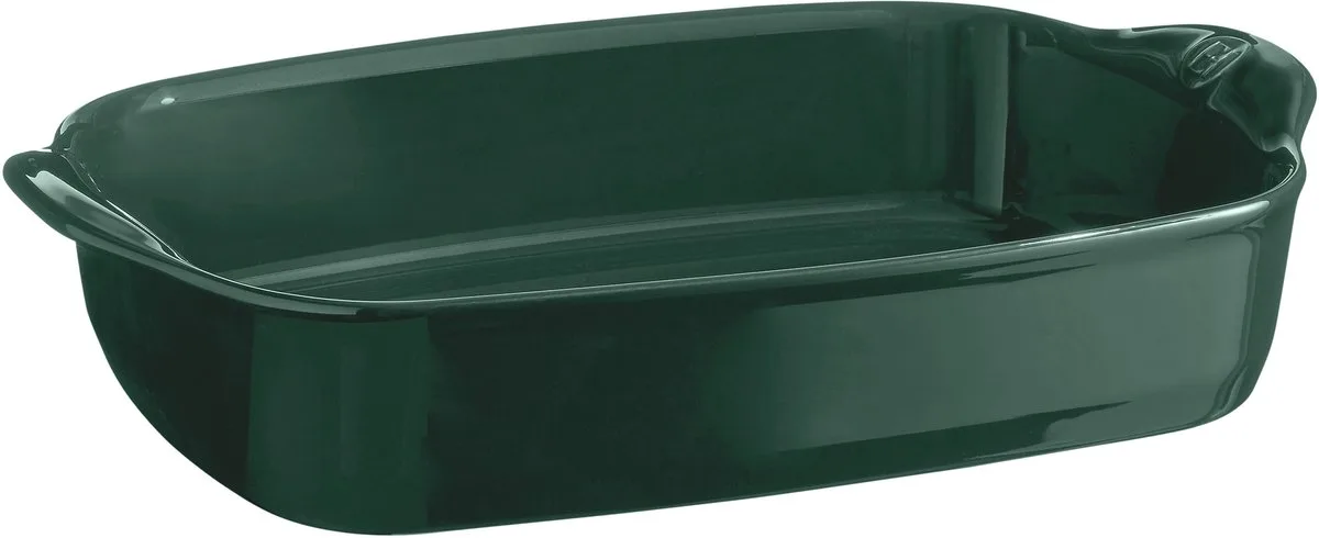 Ovenschaal rechthoekig E-box - 360x230mm - Cèdre van Emile Henry in Groen – productfoto
