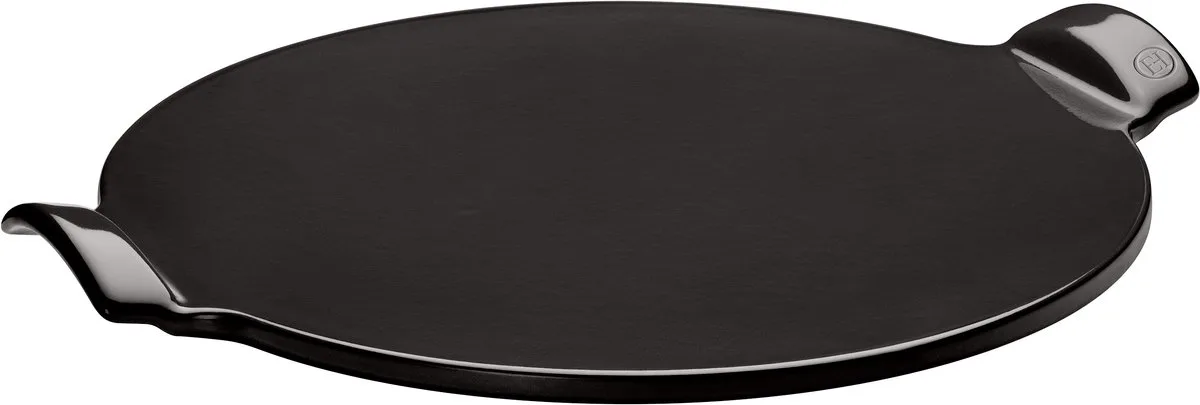 Pizzasteen glad - Ø370mm - Fusain de Emile Henry en Noir – photo produit