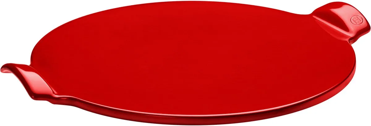 Pizzasteen glad - Ø370mm - Grand Cru van Emile Henry in Rood – productfoto