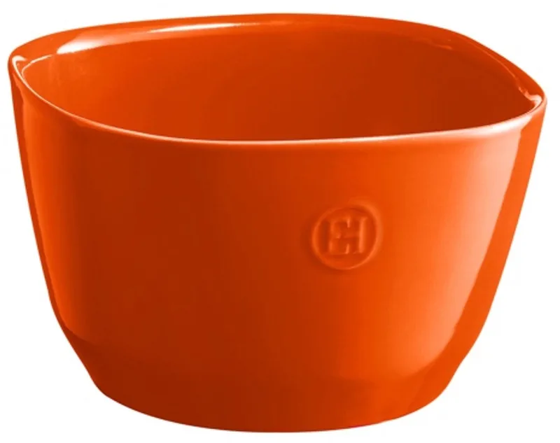 Serveerschaal / Saladeschaal Diep - 190 x 190 x 120 mm de Emile Henry en Orange – photo produit