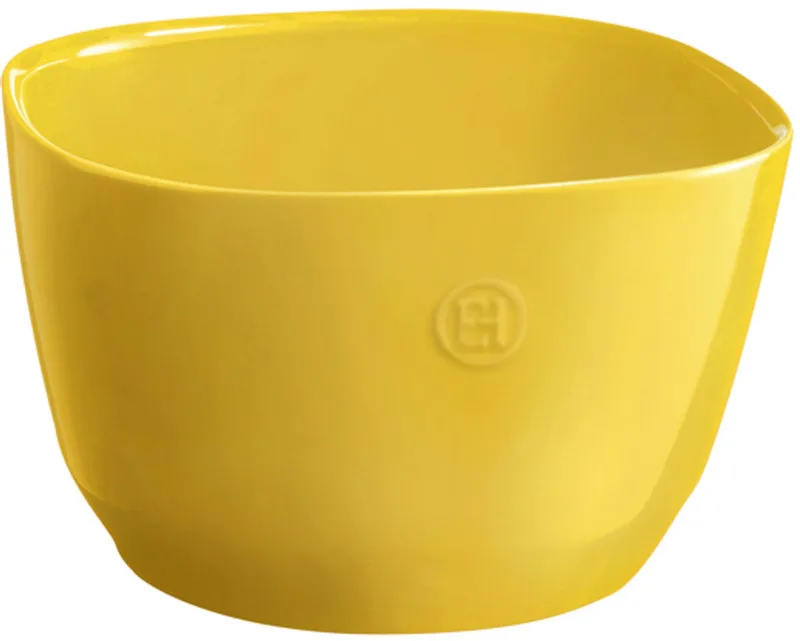 Serveerschaal / Saladeschaal Diep - 220 x 220 x 140 mm by Emile Henry in Yellow – product photo