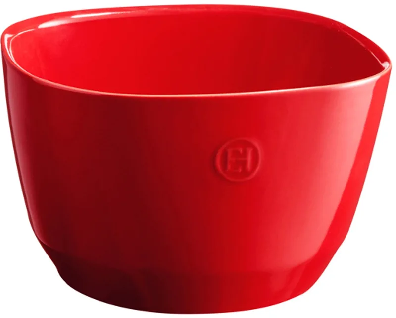 Serveerschaal / Saladeschaal Diep - 220 x 220 x 140 mm by Emile Henry in Red – product photo