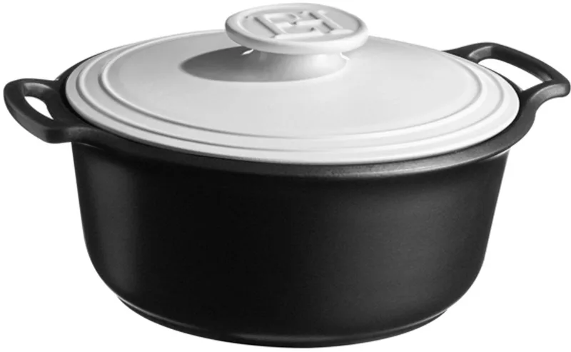 Sublime+ Kookpan - Ø245mm - 4Ltr - Craie by Emile Henry in White – product photo