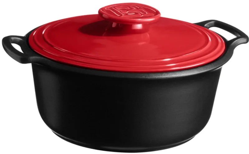 Sublime+ Kookpan - Ø245mm - 4Ltr - Grand Cru van Emile Henry in Rood – productfoto