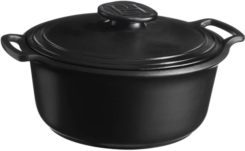 Sublime+ Kookpan - Ø245mm - 4Ltr - Slate by Emile Henry in Black – product photo