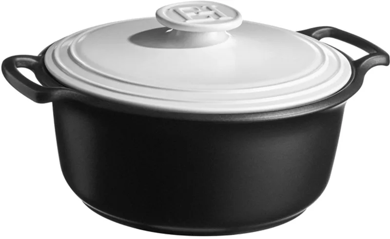 Sublime+ Kookpan - Ø290mm - 7Ltr - Craie by Emile Henry in White – product photo